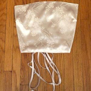 Shein lace up tube top